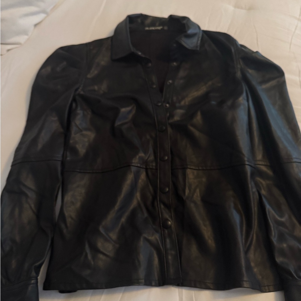 Blank NYC Women's Black Leather Jacket Sexy